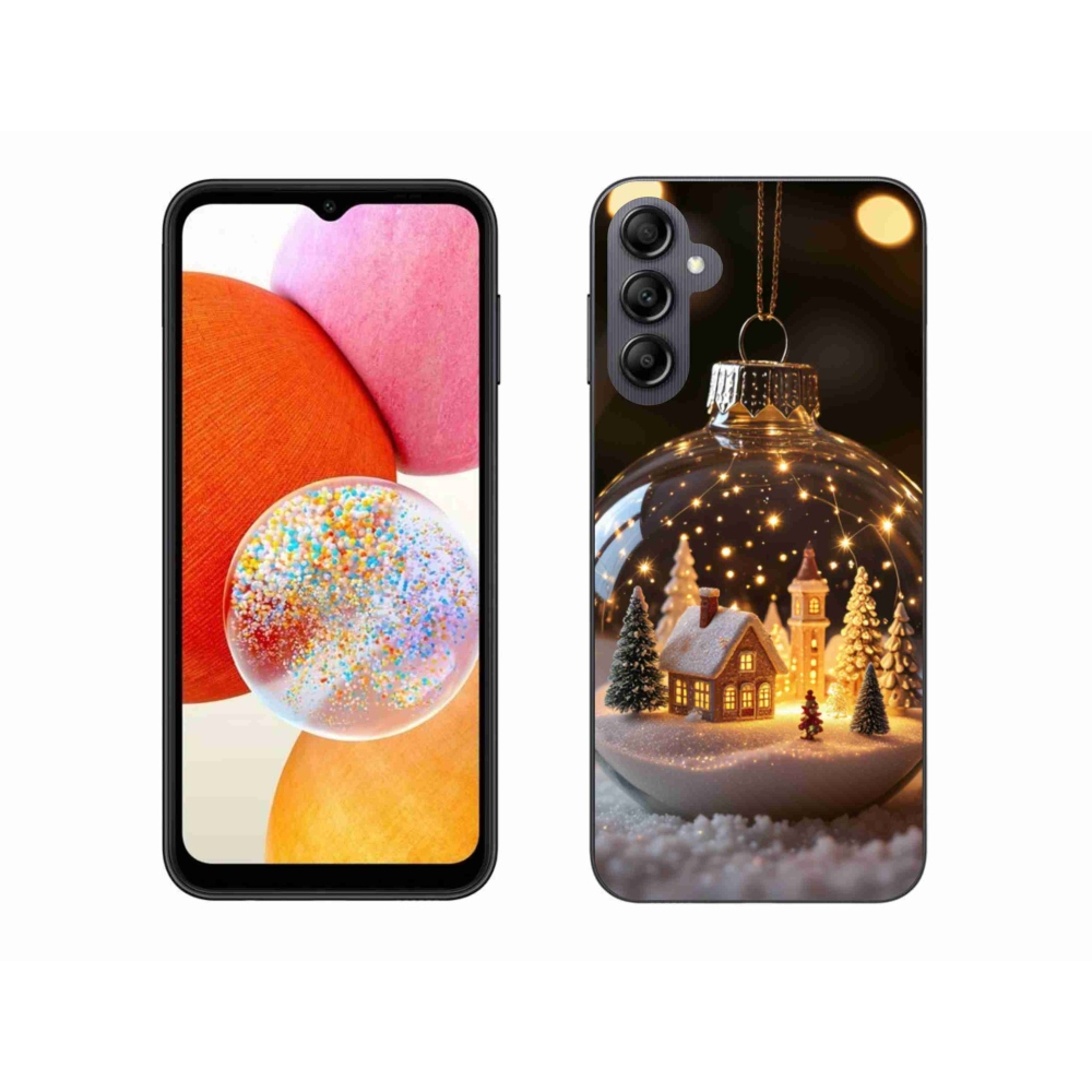 Gelový kryt mmCase na Samsung Galaxy A14 4G/5G - vánoční koule 3