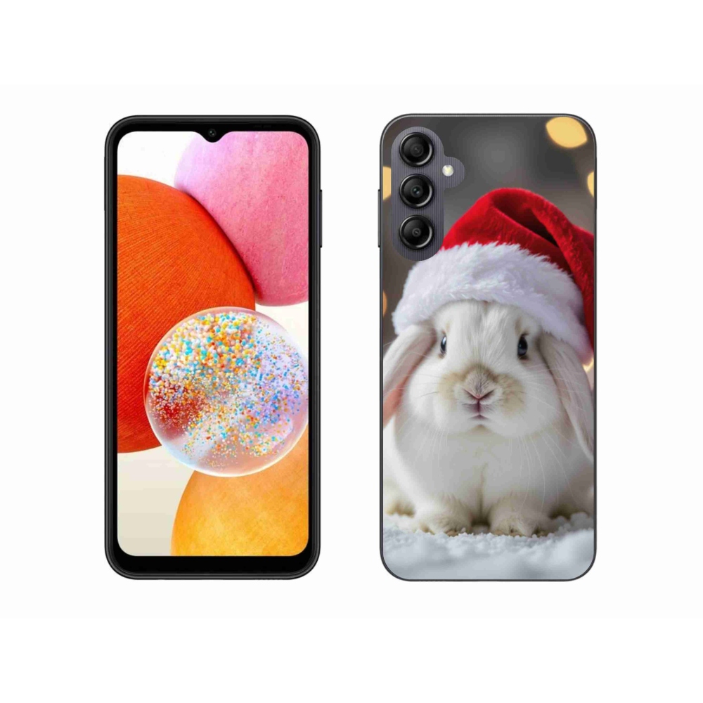 Gelový kryt mmCase na Samsung Galaxy A14 4G/5G - vánoční králík