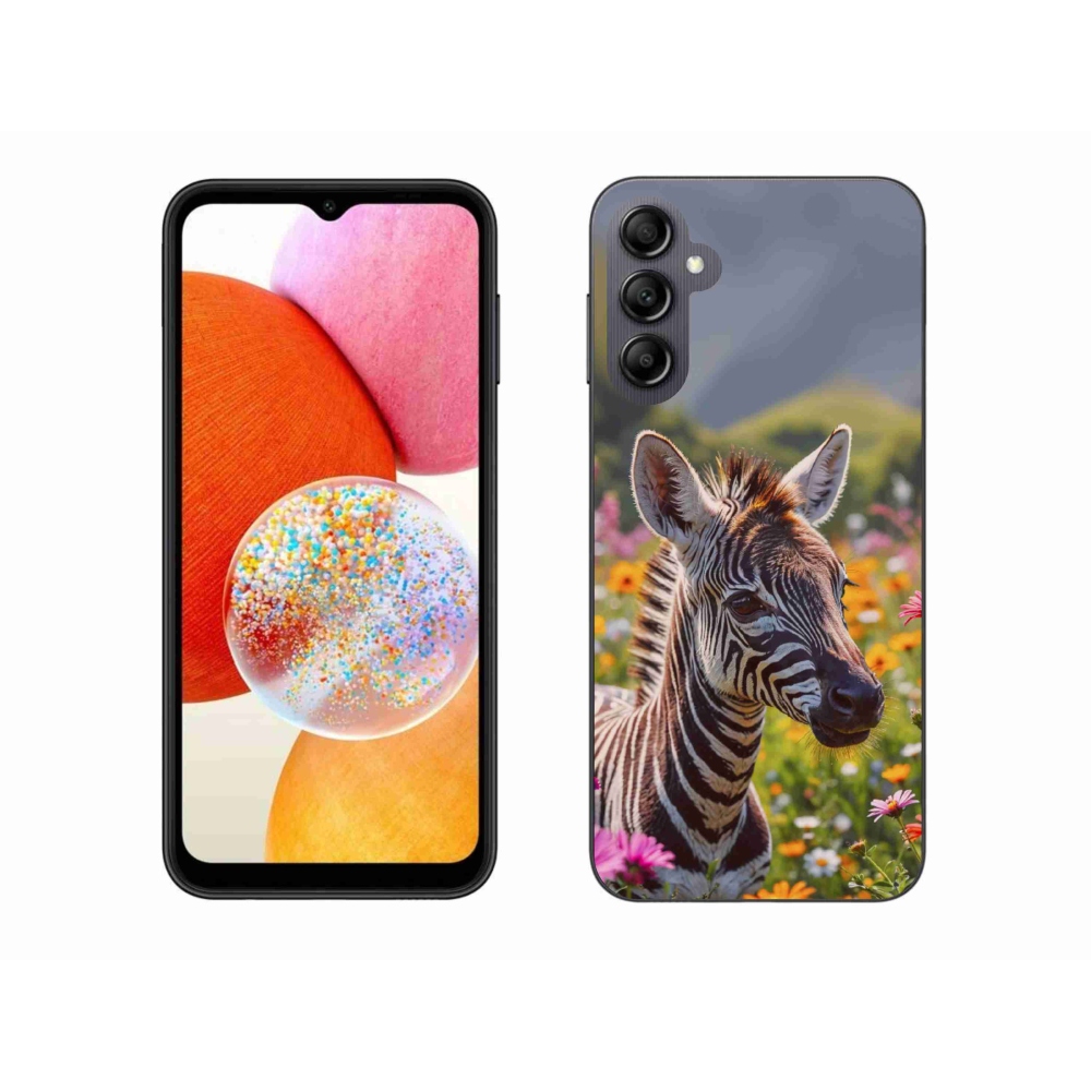 Gelový kryt mmCase na Samsung Galaxy A14 4G/5G - zebra na louce