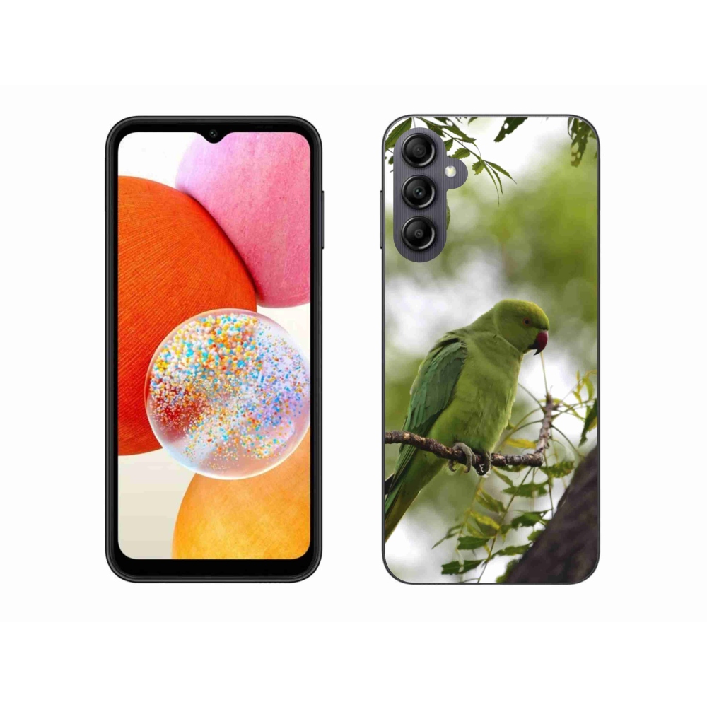 Gelový kryt mmCase na Samsung Galaxy A14 4G/5G - zelený papoušek