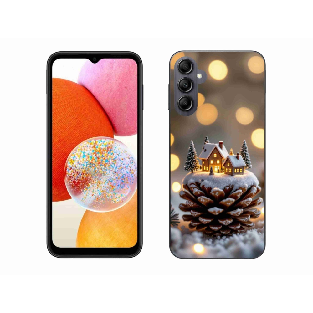 Gelový kryt mmCase na Samsung Galaxy A14 4G/5G - zimní vesnička
