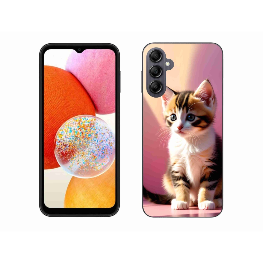 Gelový kryt mmCase na Samsung Galaxy A14 4G/5G - zvědavé kotě 2