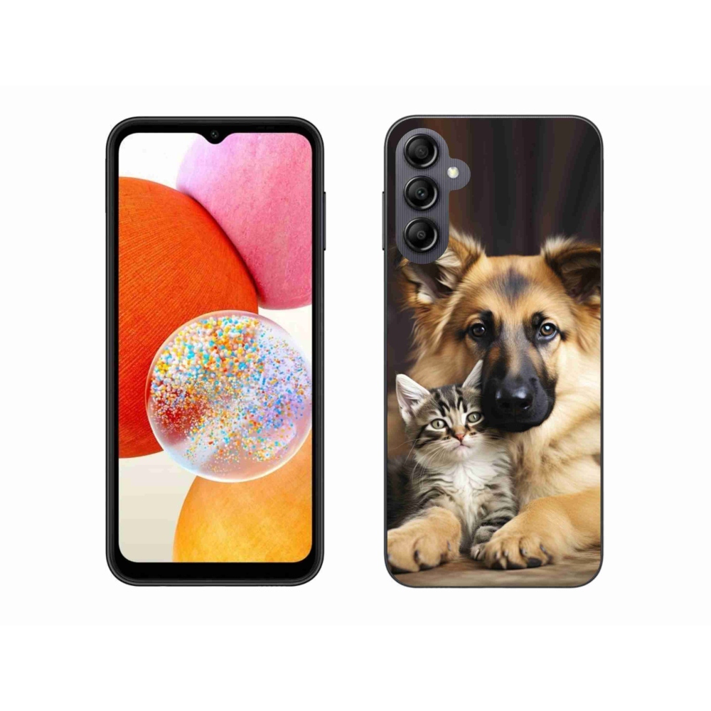 Gelový kryt mmCase na Samsung Galaxy A14 4G/5G - zvířecí přátelství