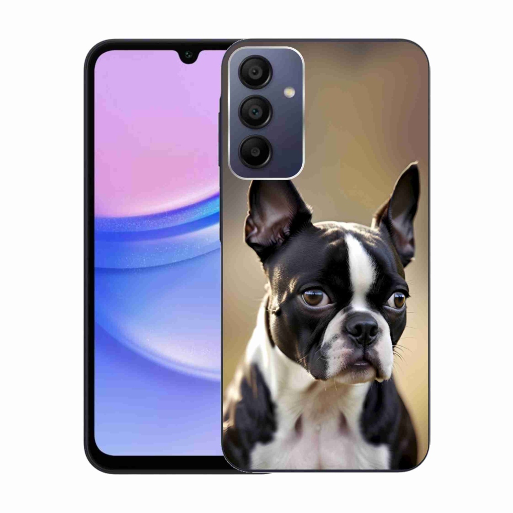 Gelový kryt mmCase na Samsung Galaxy A15 4G/5G - bostonský teriér