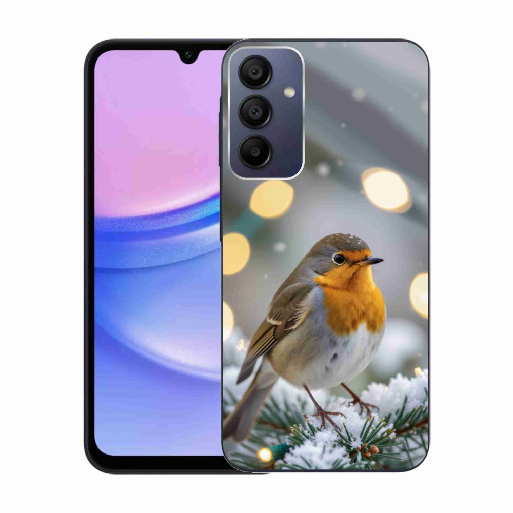 Gelový kryt mmCase na Samsung Galaxy A15 4G/5G - červenka v zimě
