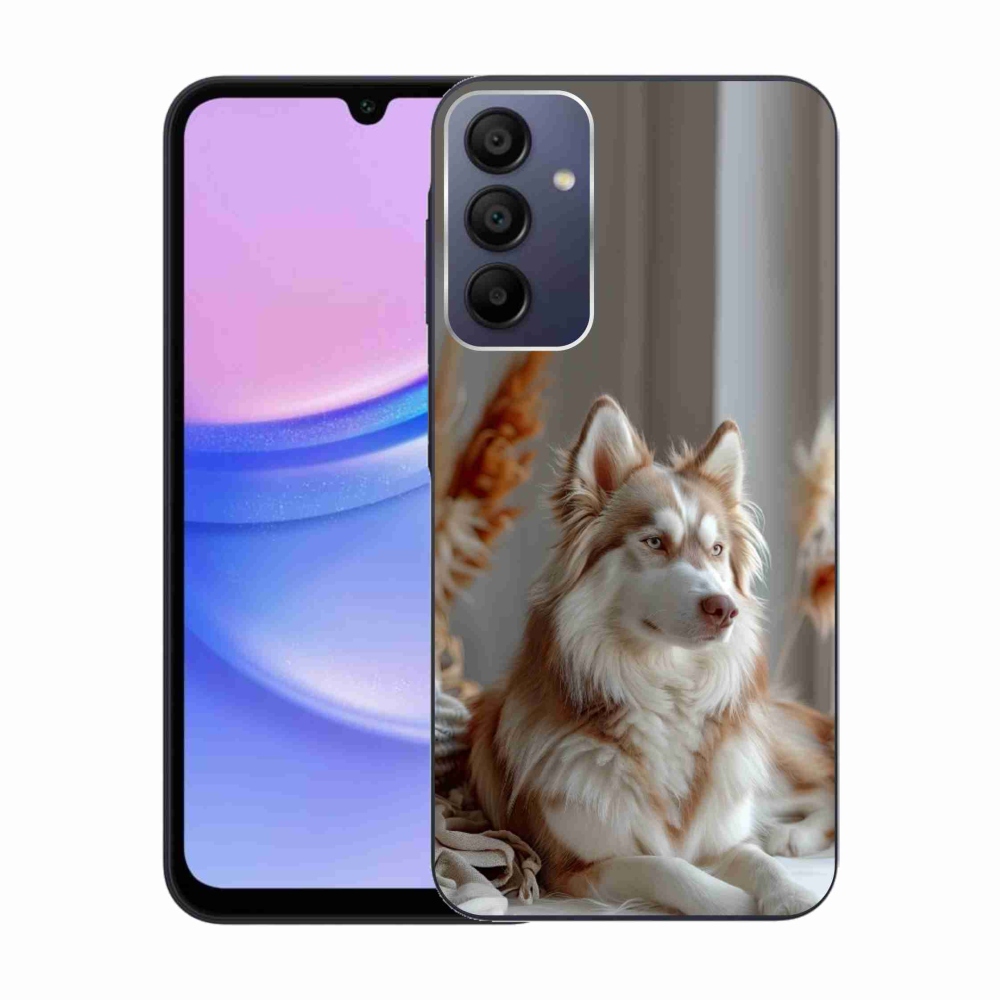 Gelový kryt mmCase na Samsung Galaxy A15 4G/5G - klidný sibiřský husky