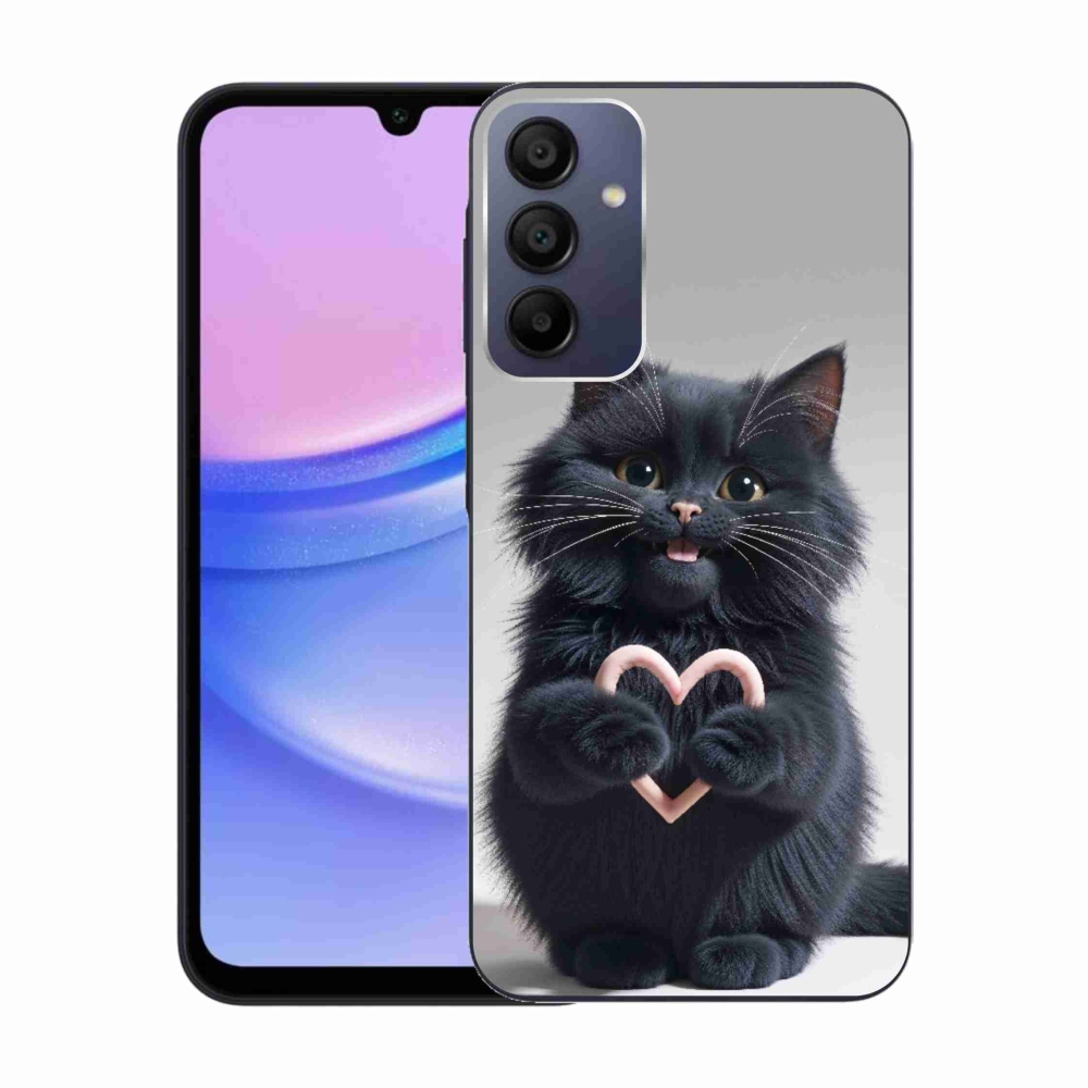 Gelový kryt mmCase na Samsung Galaxy A15 4G/5G - kočičí láska 3