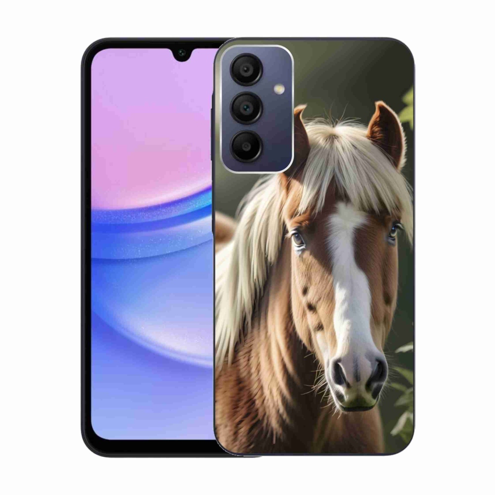 Gelový kryt mmCase na Samsung Galaxy A15 4G/5G - kůň se světlou hřívou