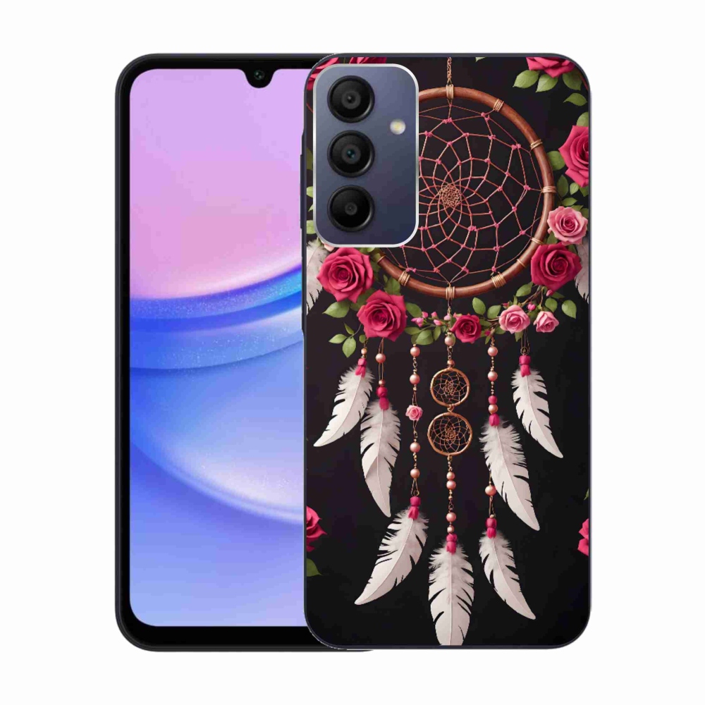 Gelový kryt mmCase na Samsung Galaxy A15 4G/5G - lapač snů s růžemi