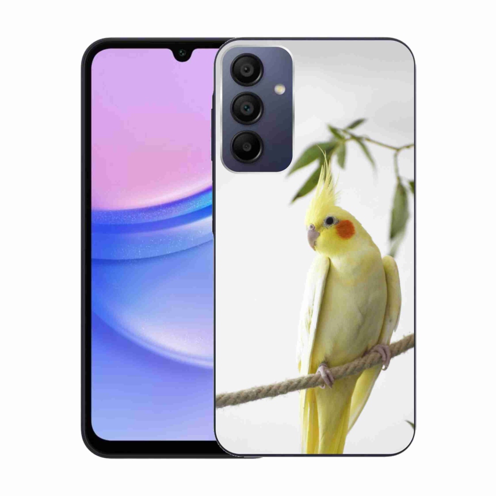 Gelový kryt mmCase na Samsung Galaxy A15 4G/5G - papoušek korela chocholatá