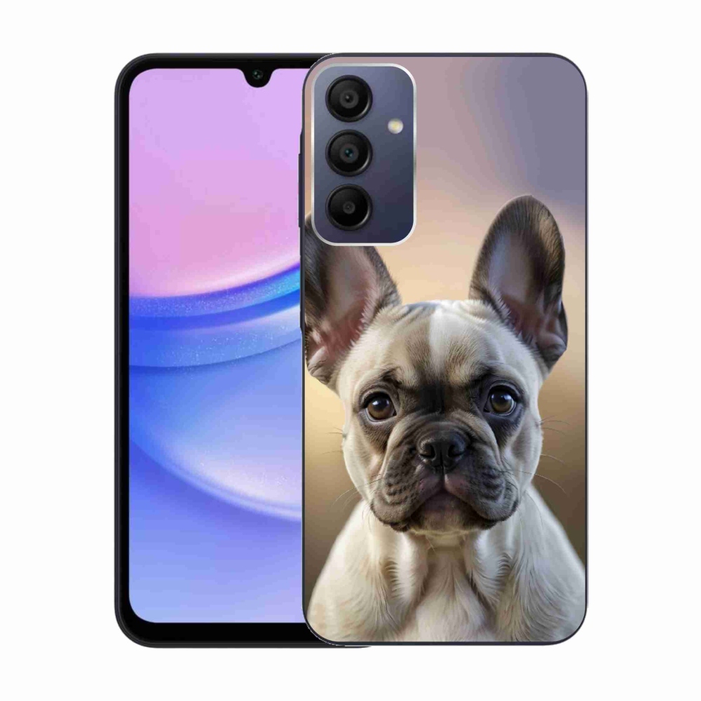 Gelový kryt mmCase na Samsung Galaxy A15 4G/5G - roztomilý francouzský buldoček