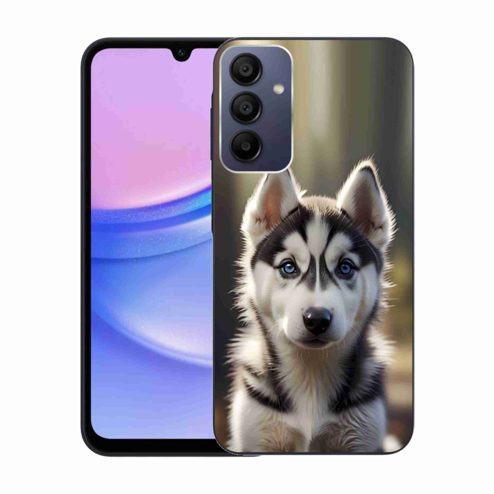 Gelový kryt mmCase na Samsung Galaxy A15 4G/5G - roztomilý sibiřský husky