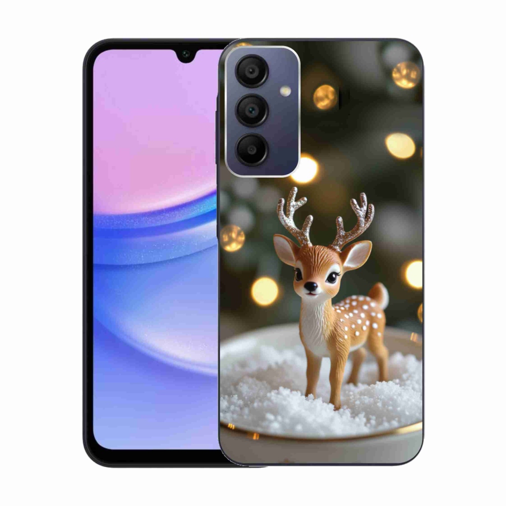 Gelový kryt mmCase na Samsung Galaxy A15 4G/5G - roztomilý vánoční jelen