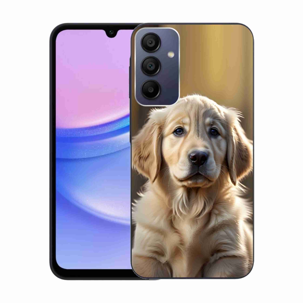 Gelový kryt mmCase na Samsung Galaxy A15 4G/5G - roztomilý zlatý retrívr