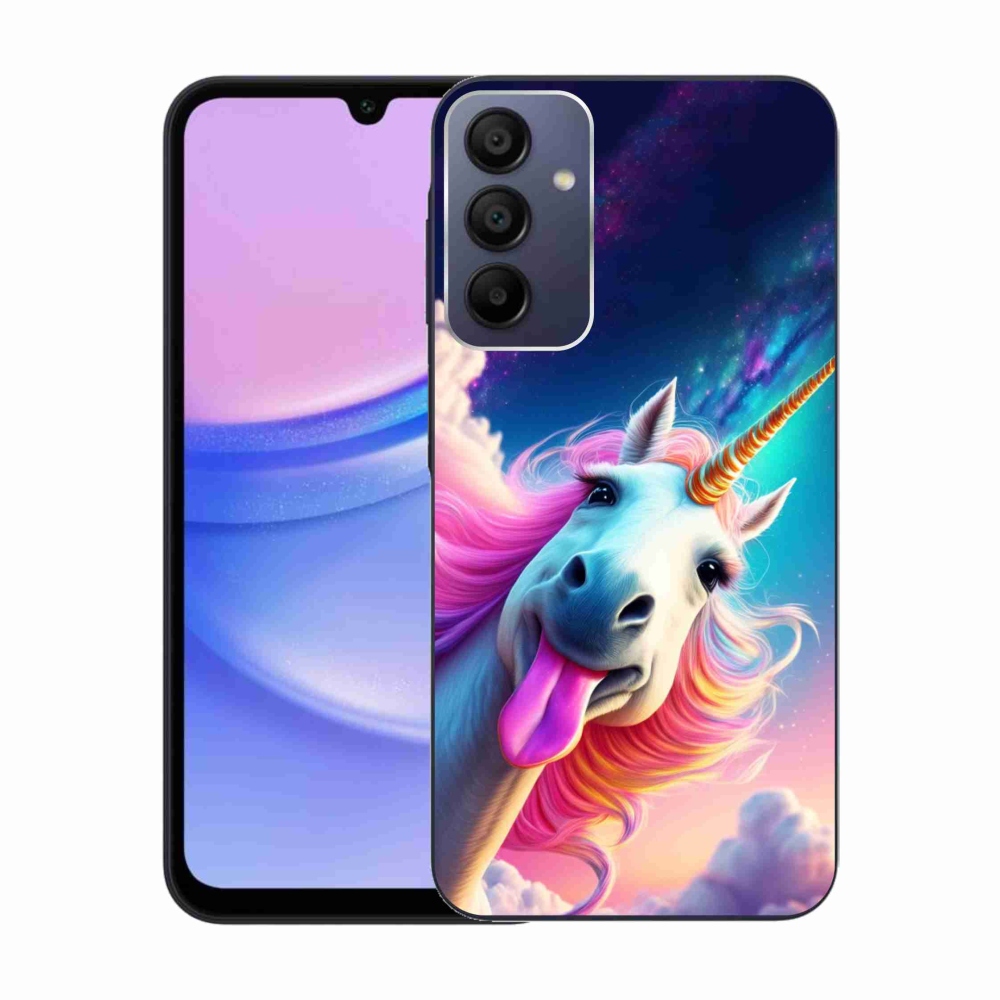 Gelový kryt mmCase na Samsung Galaxy A15 4G/5G - šílený jednorožec