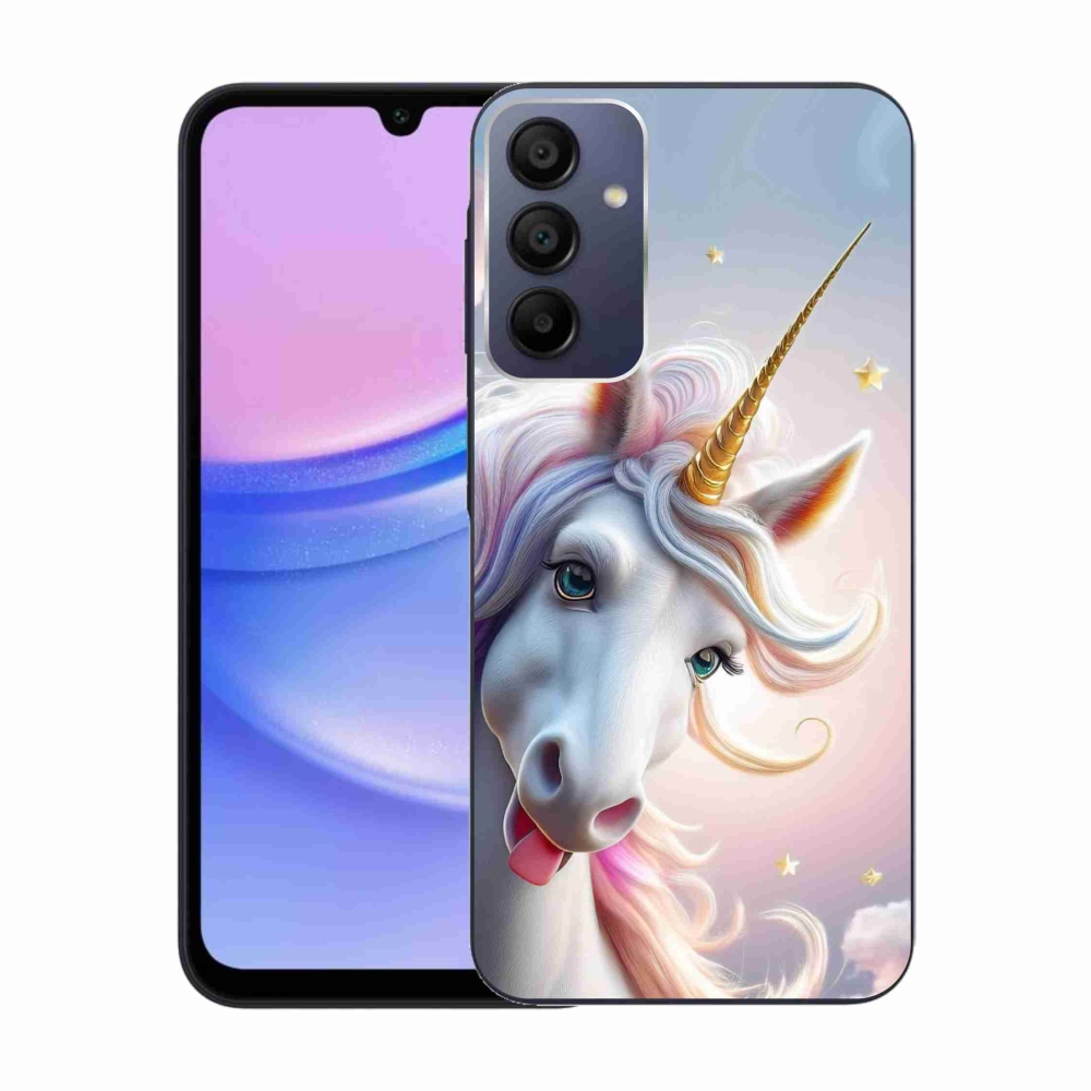 Gelový kryt mmCase na Samsung Galaxy A15 4G/5G - veselý jednorožec