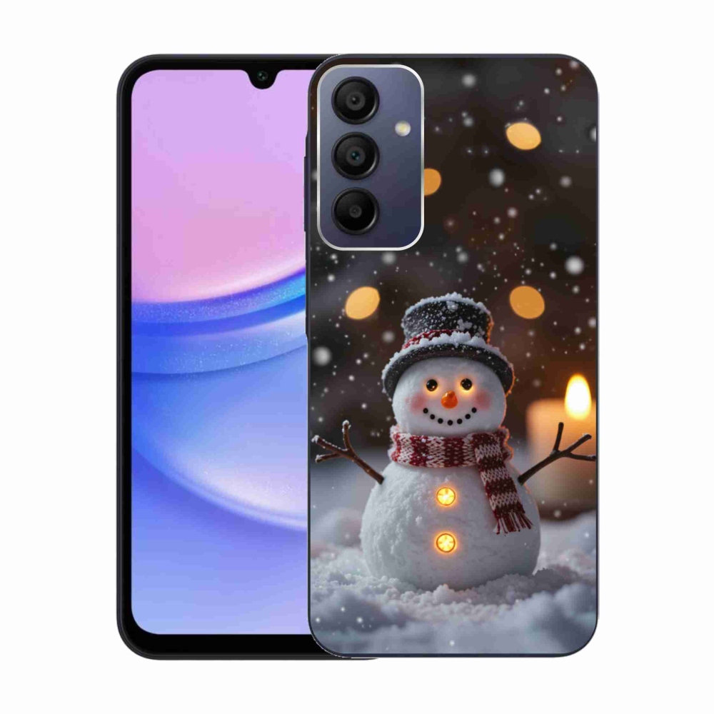 Gelový kryt mmCase na Samsung Galaxy A15 4G/5G - veselý sněhulák