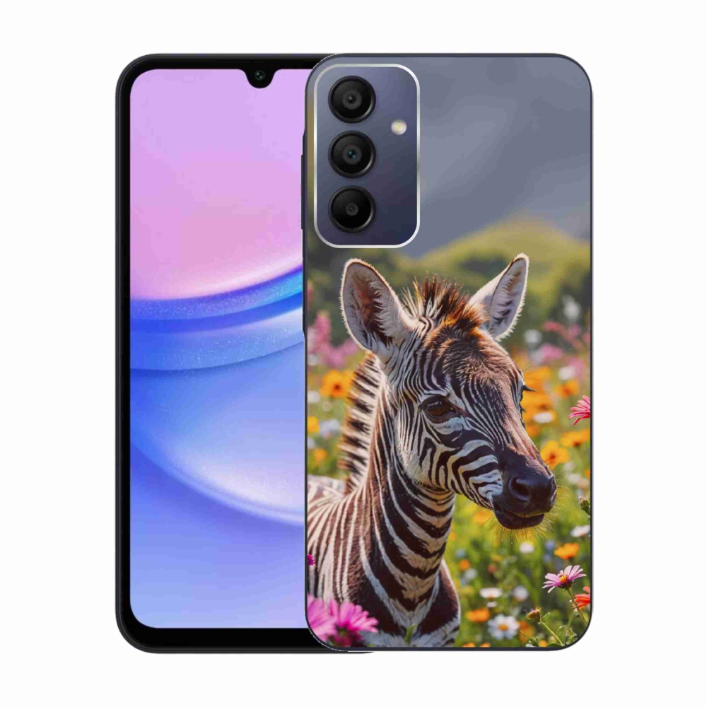 Gelový kryt mmCase na Samsung Galaxy A15 4G/5G - zebra na louce