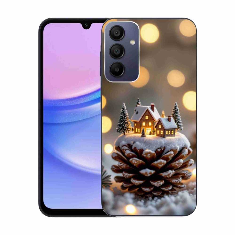 Gelový kryt mmCase na Samsung Galaxy A15 4G/5G - zimní vesnička