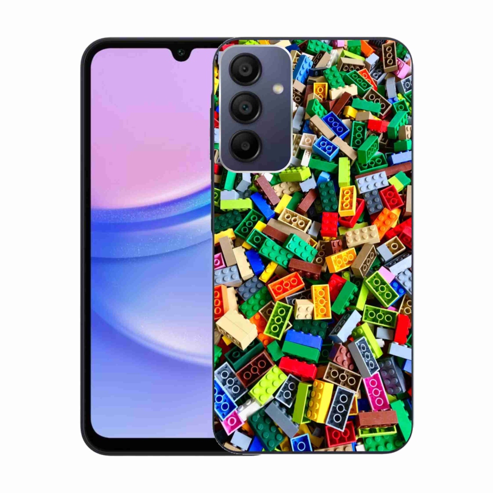 Gelový kryt mmCase na Samsung Galaxy A15/5G - barevné stavební kostky