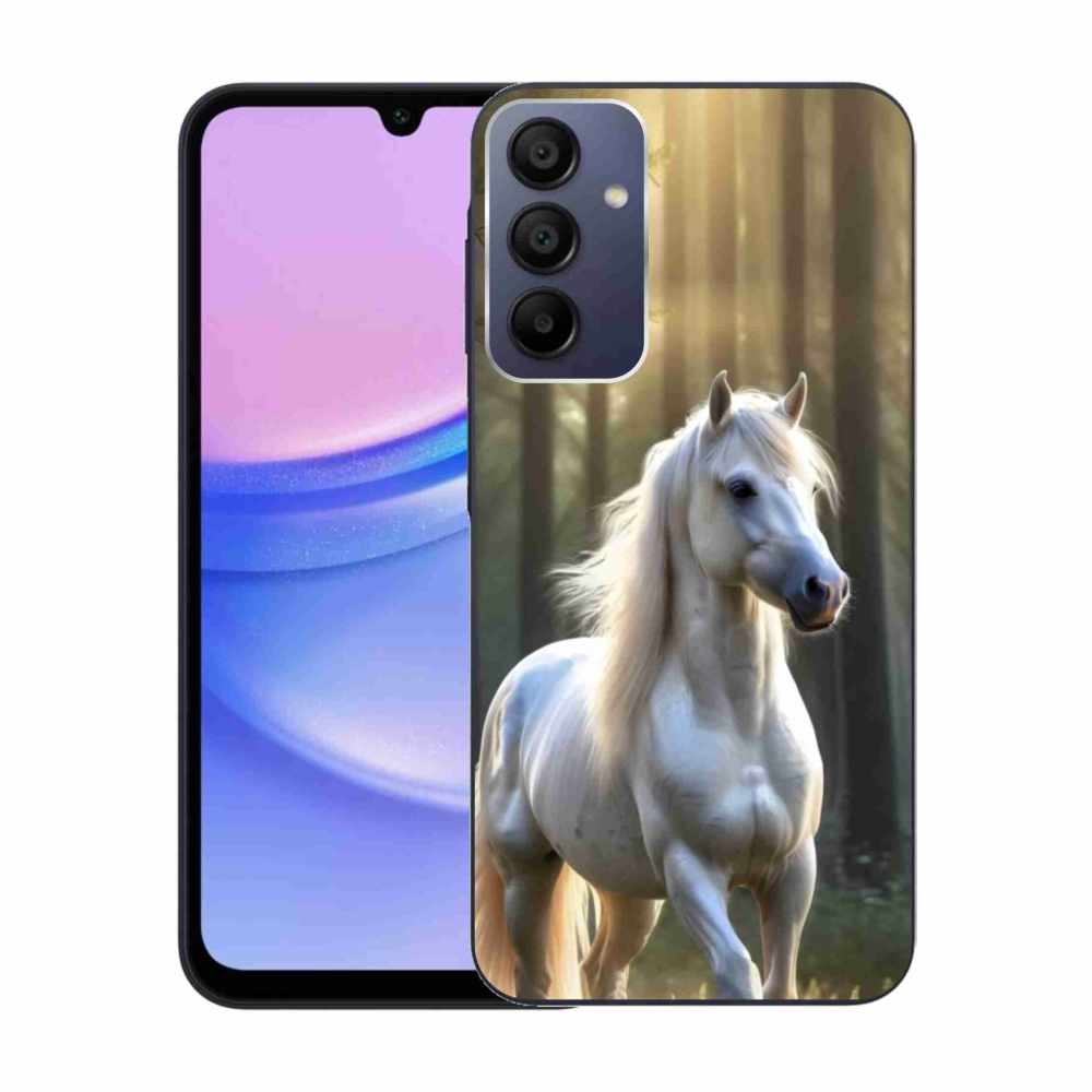 Gelový kryt mmCase na Samsung Galaxy A15/5G - bílý kůň 3