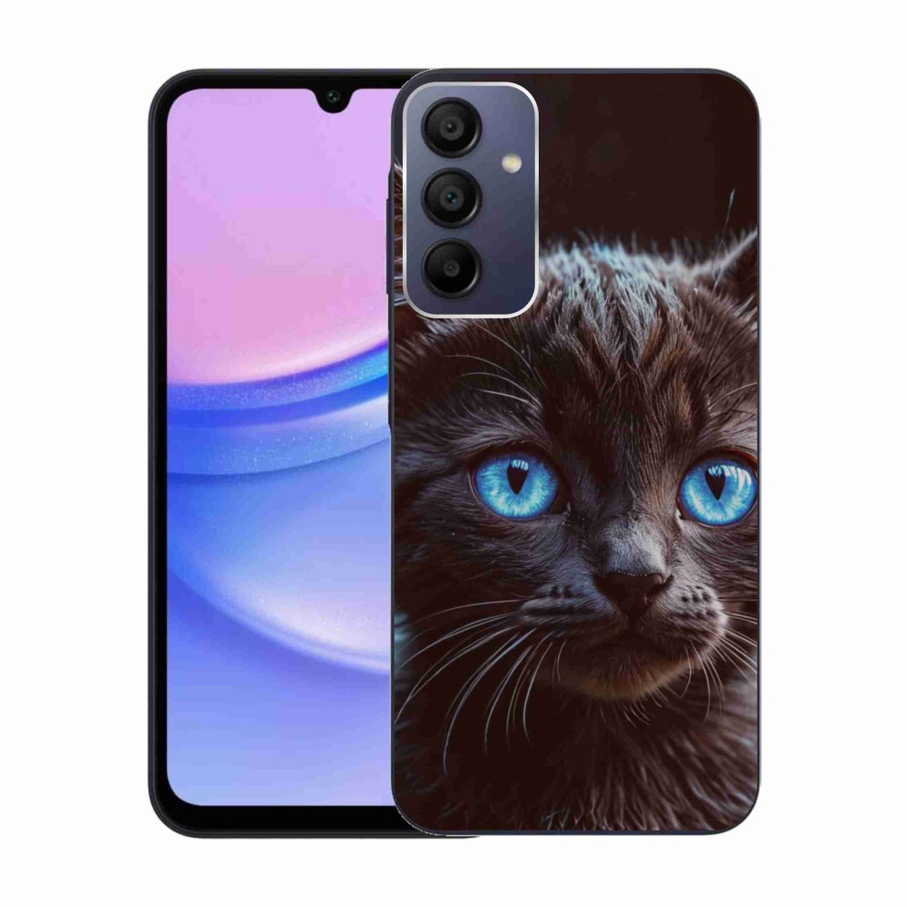 Gelový kryt mmCase na Samsung Galaxy A15/5G - černé kotě 2