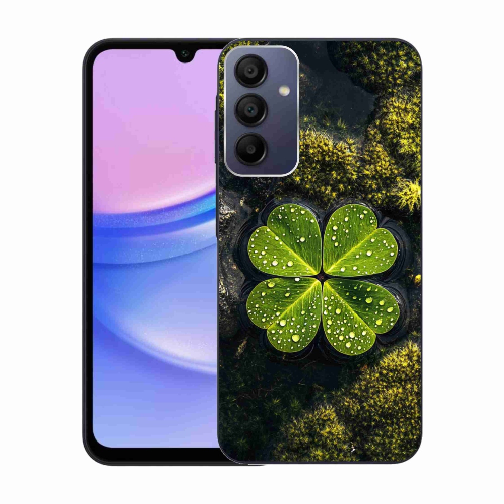 Gelový kryt mmCase na Samsung Galaxy A15/5G - čtyřlístek