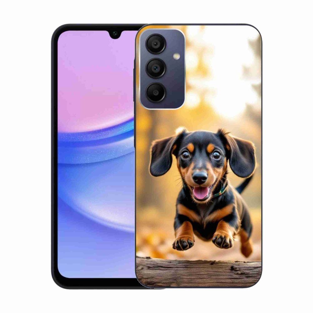 Gelový kryt mmCase na Samsung Galaxy A15/5G - jezevčík 2