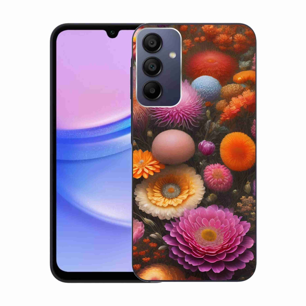Gelový kryt mmCase na Samsung Galaxy A15/5G - květinová kompozice