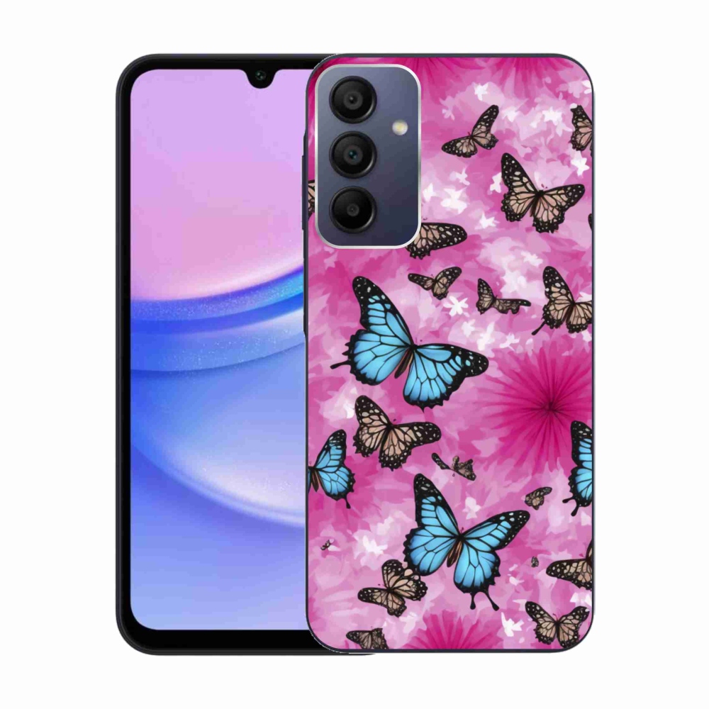 Gelový kryt mmCase na Samsung Galaxy A15/5G - motýlí zahrada