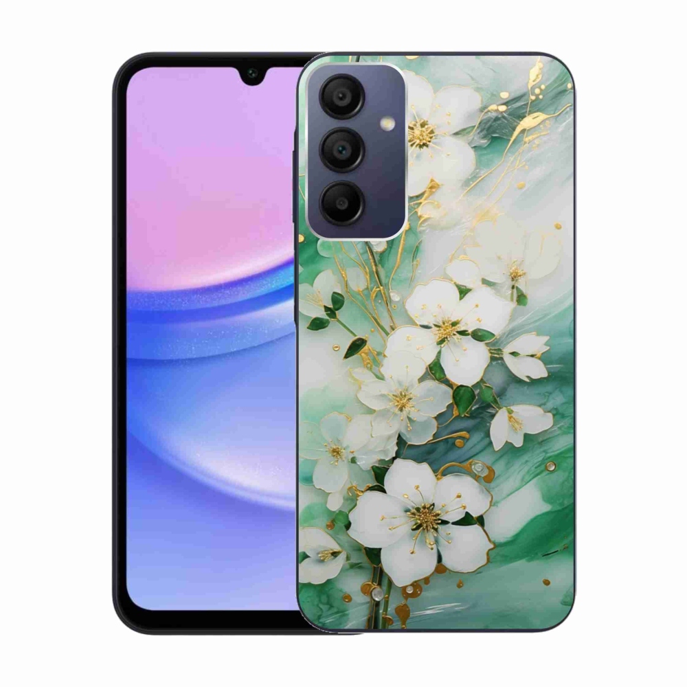 Gelový kryt mmCase na Samsung Galaxy A15/5G - něžné květy