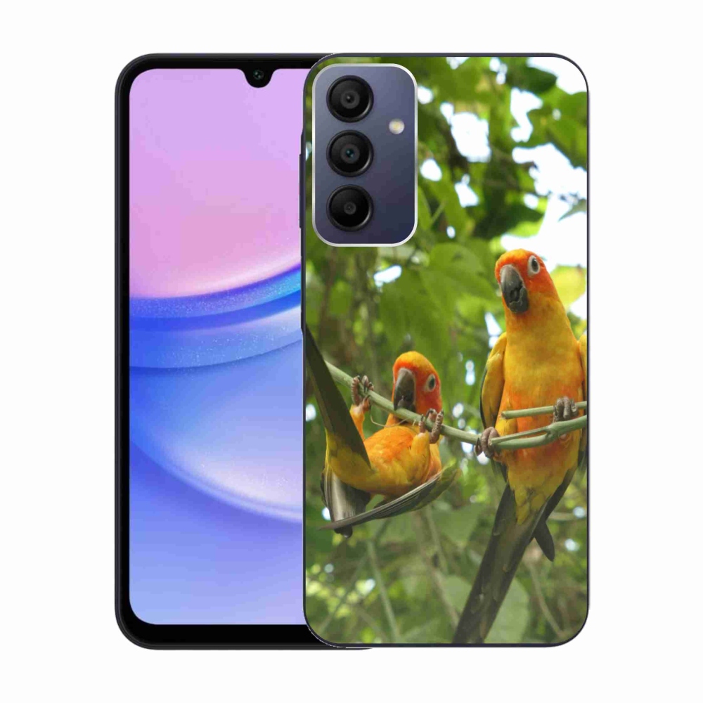 Gelový kryt mmCase na Samsung Galaxy A15/5G - papoušci aratingy