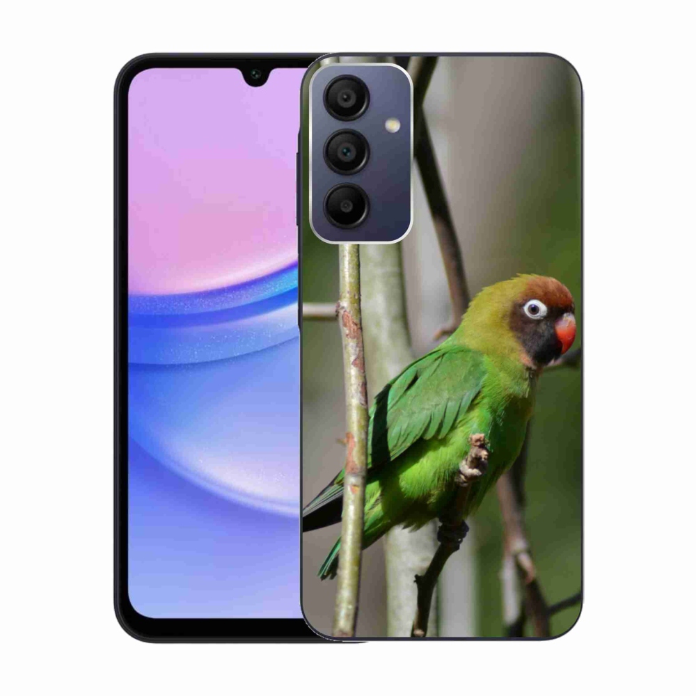Gelový kryt mmCase na Samsung Galaxy A15/5G - papoušek agapornis
