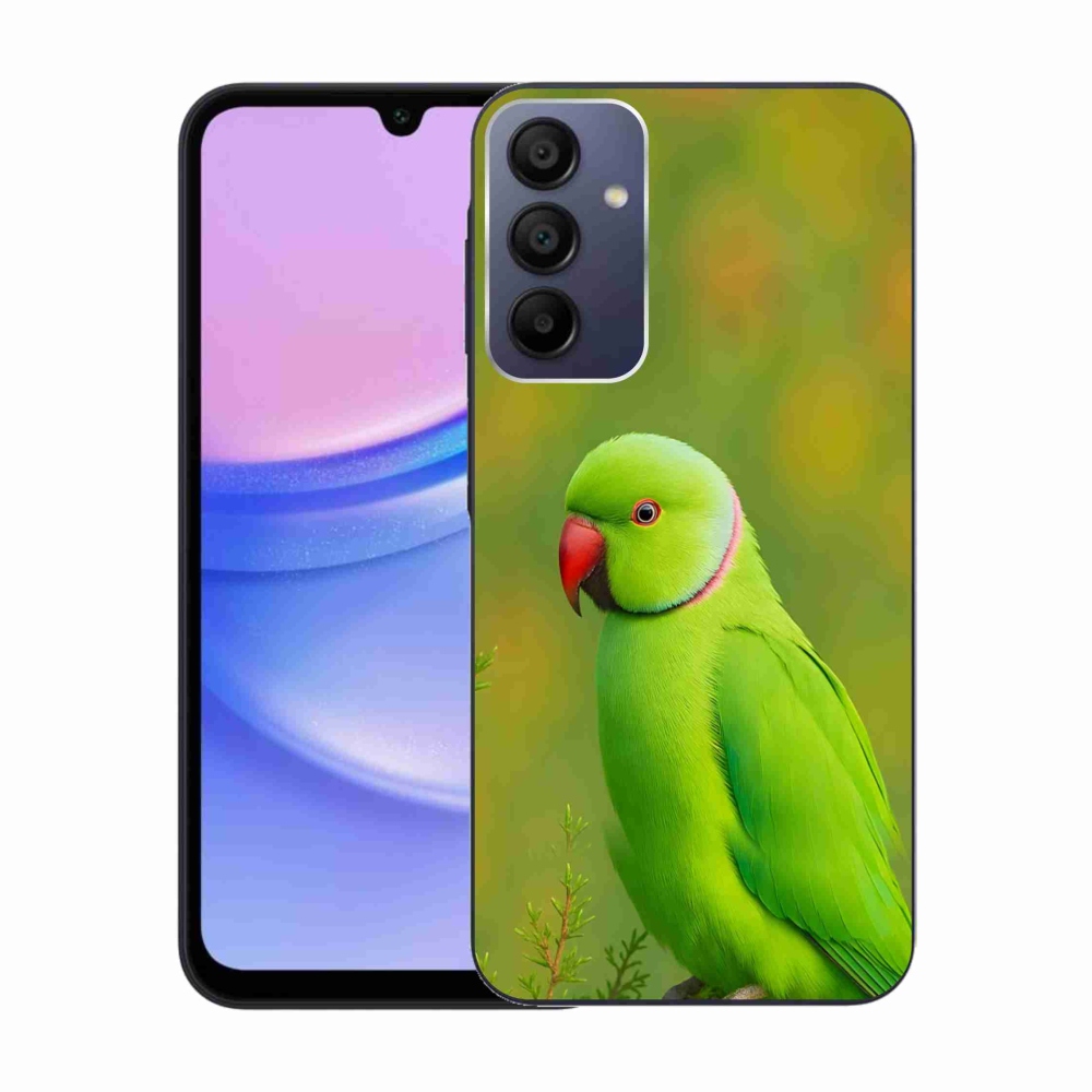 Gelový kryt mmCase na Samsung Galaxy A15/5G - papoušek alexandr 2