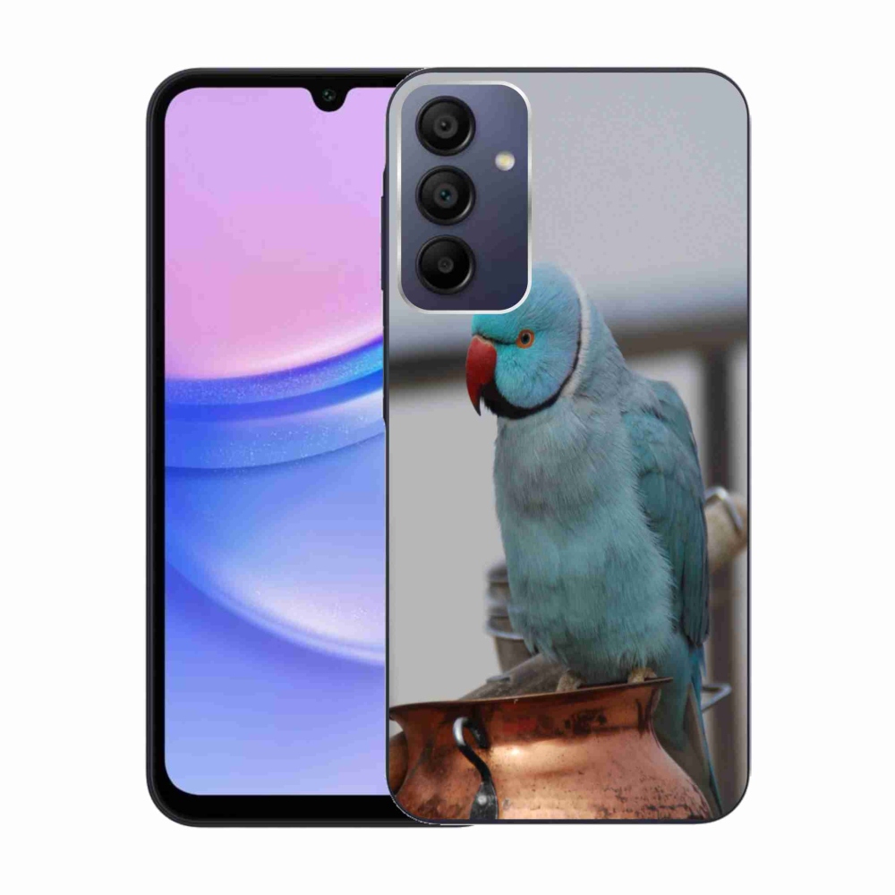 Gelový kryt mmCase na Samsung Galaxy A15/5G - papoušek alexandr modrý