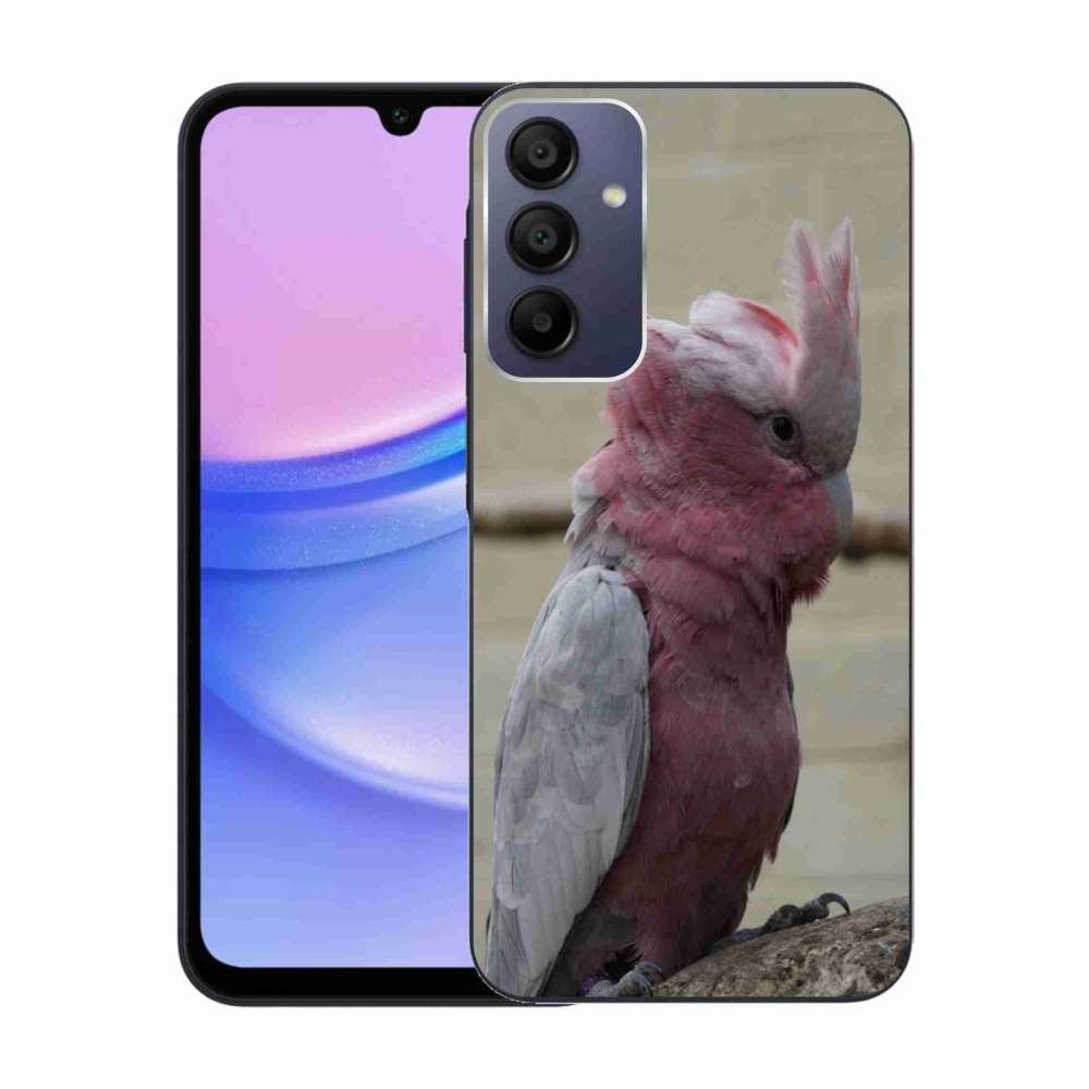 Gelový kryt mmCase na Samsung Galaxy A15/5G - papoušek kakadu růžový