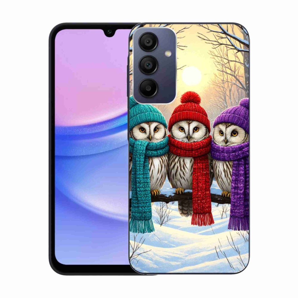 Gelový kryt mmCase na Samsung Galaxy A15/5G - soví přátelé