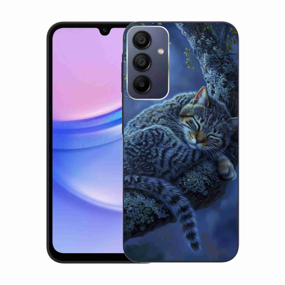 Gelový kryt mmCase na Samsung Galaxy A15/5G - spící kočka