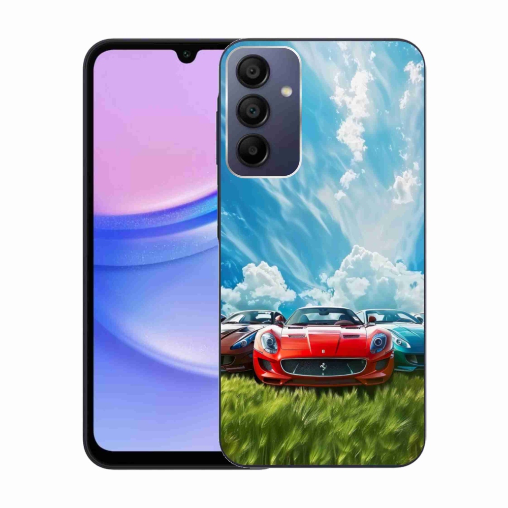 Gelový kryt mmCase na Samsung Galaxy A15/5G - sportovní vozy
