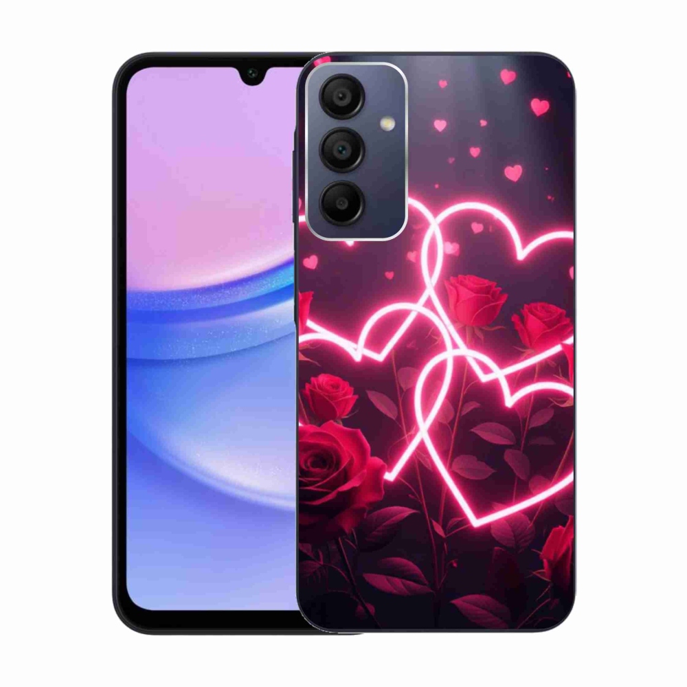 Gelový kryt mmCase na Samsung Galaxy A15/5G - srdce lásky