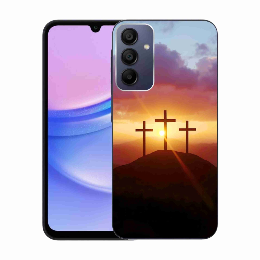 Gelový kryt mmCase na Samsung Galaxy A15/5G - tři kříže