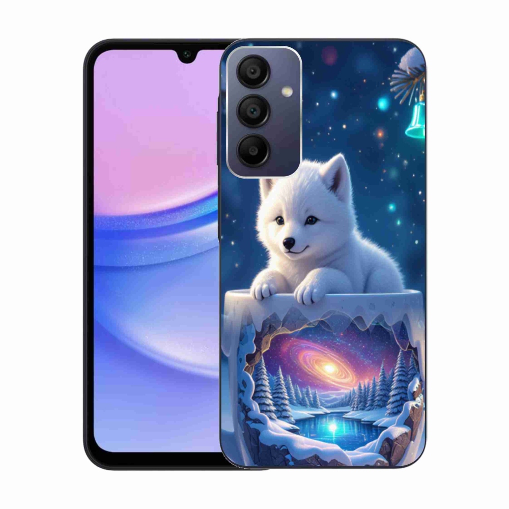 Gelový kryt mmCase na Samsung Galaxy A15/5G - vánoční štěně
