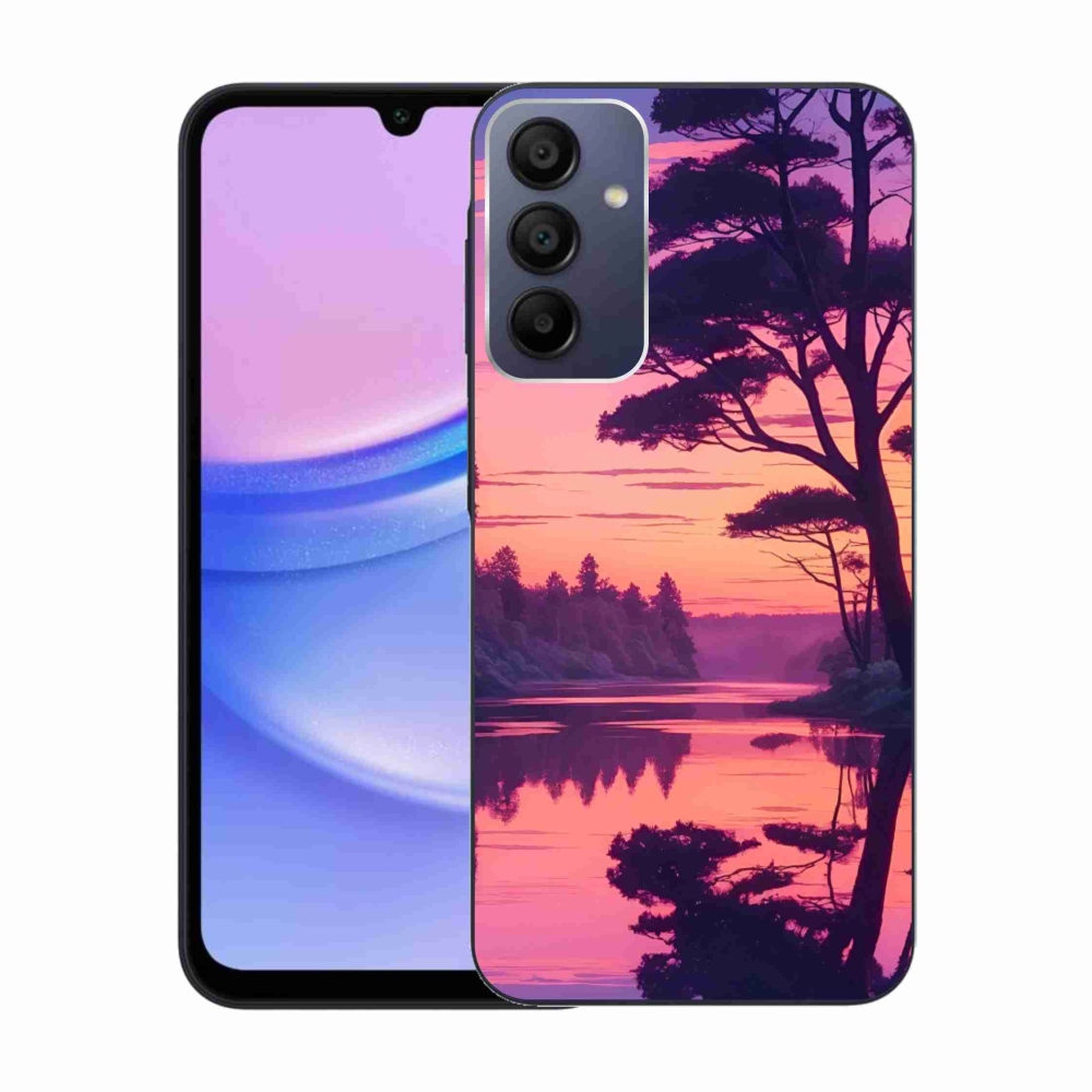 Gelový kryt mmCase na Samsung Galaxy A15/5G - západ slunce nad jezerem