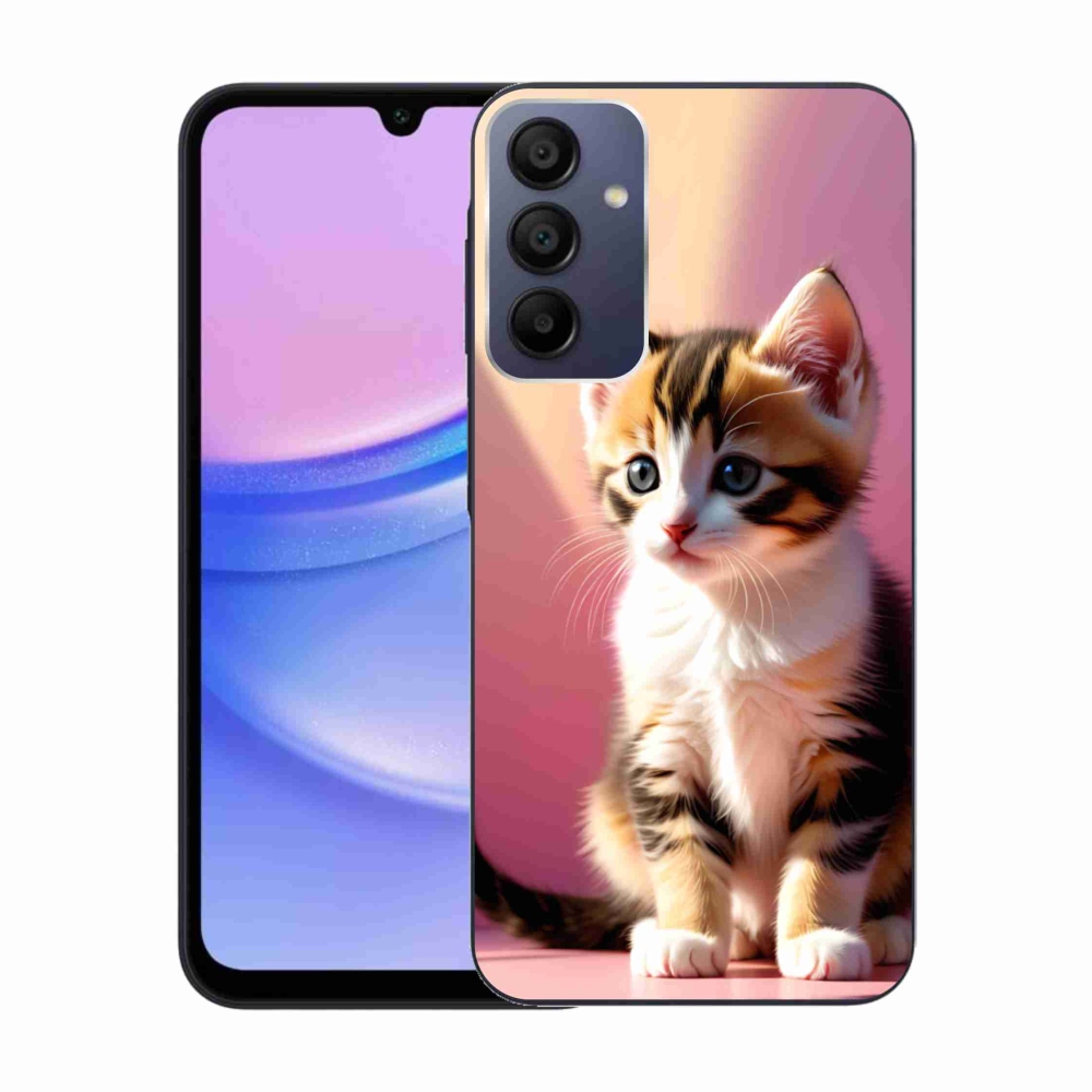 Gelový kryt mmCase na Samsung Galaxy A15/5G - zvědavé kotě 2