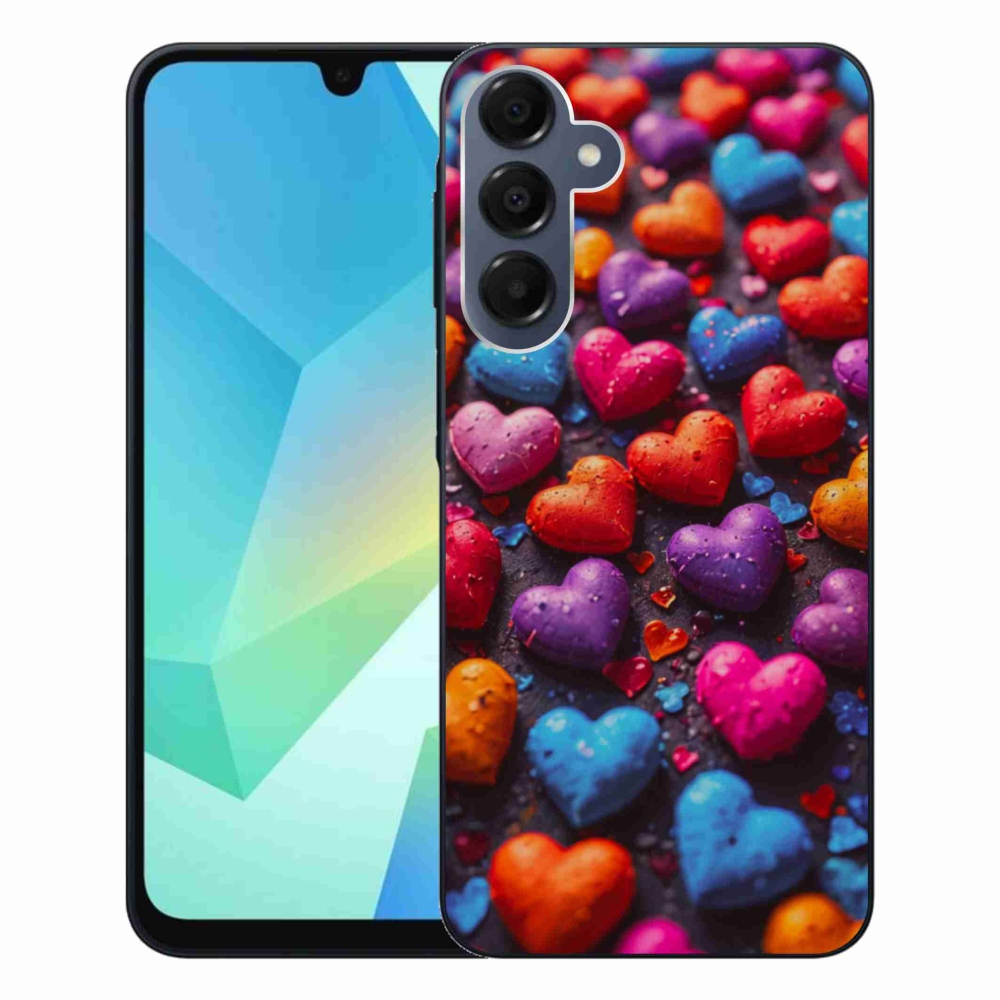 Gelový kryt mmCase na Samsung Galaxy A16 4G/5G - barevná srdce