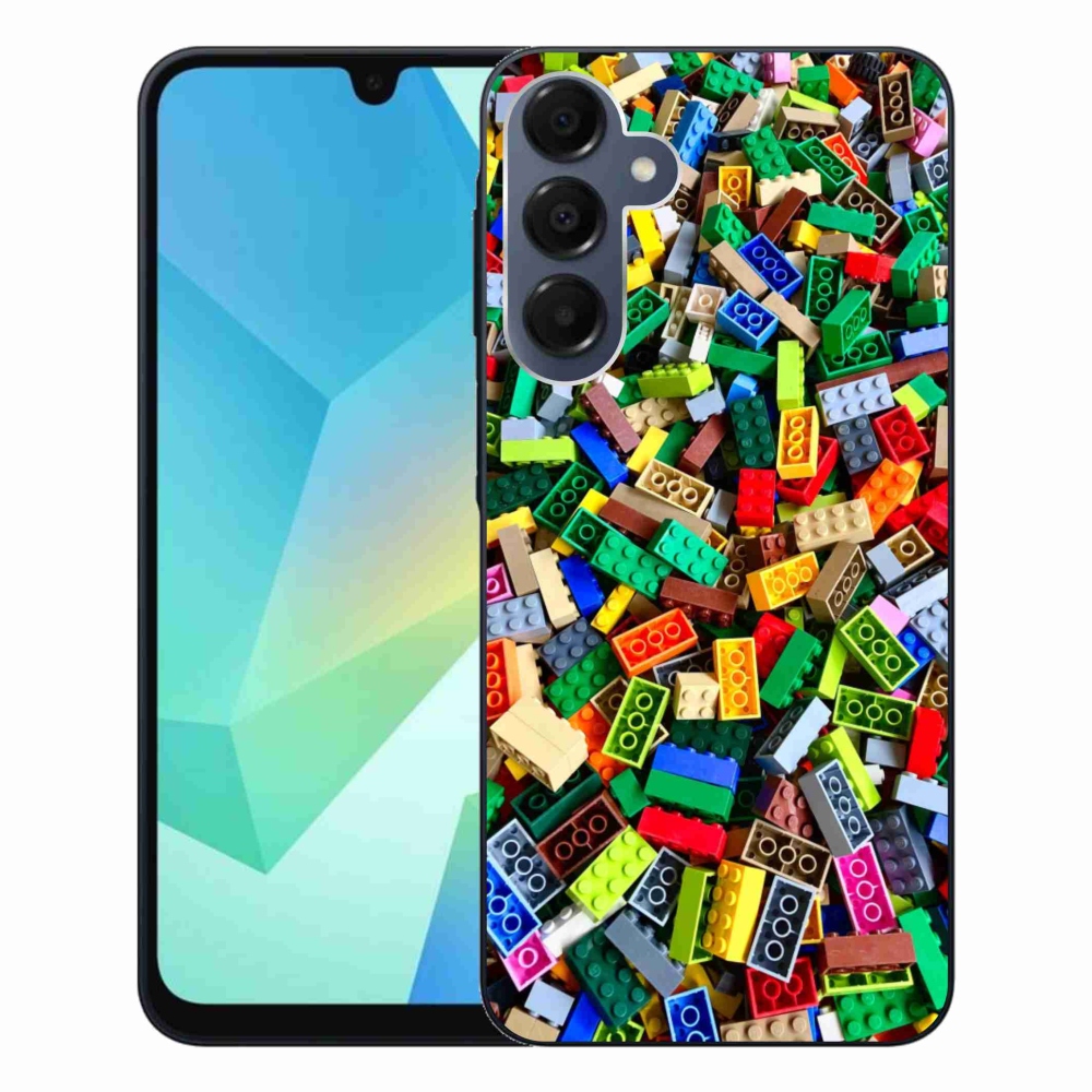 Gelový kryt mmCase na Samsung Galaxy A16 4G/5G - barevné stavební kostky
