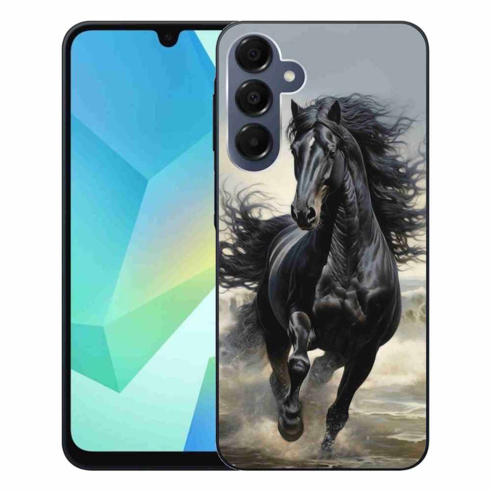 Gelový kryt mmCase na Samsung Galaxy A16 4G/5G - běžící černý kůň