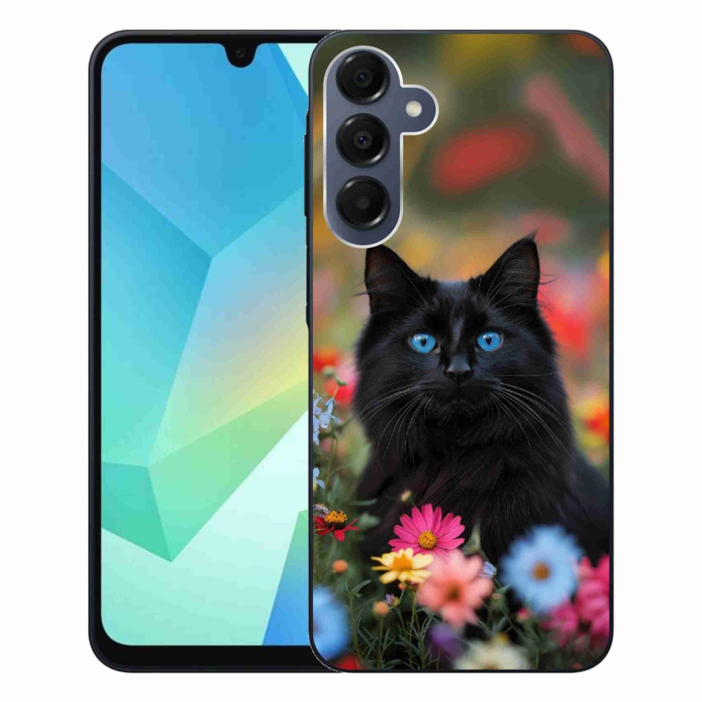 Gelový kryt mmCase na Samsung Galaxy A16 4G/5G - černé kotě 4