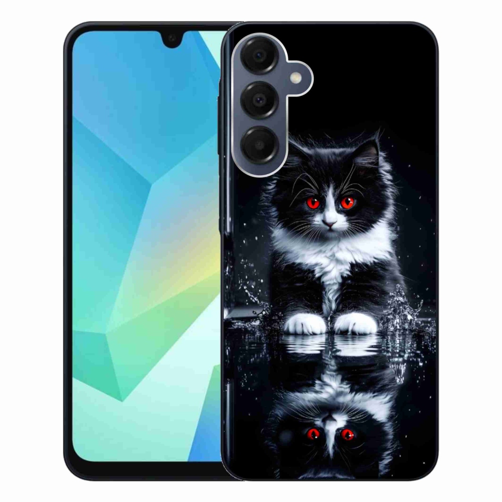 Gelový kryt mmCase na Samsung Galaxy A16 4G/5G - černobílé kotě