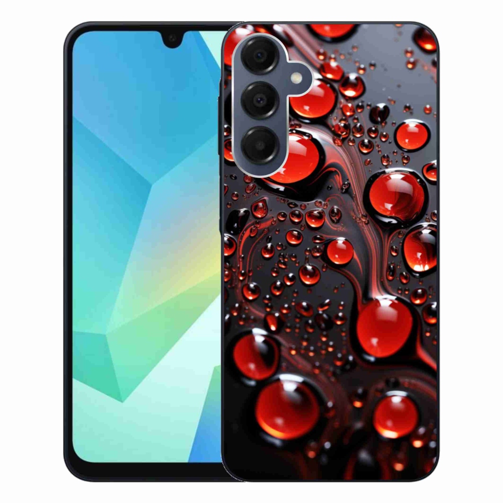 Gelový kryt mmCase na Samsung Galaxy A16 4G/5G - červené kapky 2